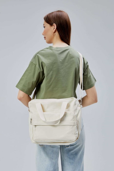 Zoozie Bags Bolsa Tote de Lona Crema Zoozie Bags Bolsa Tote de Lona Crema